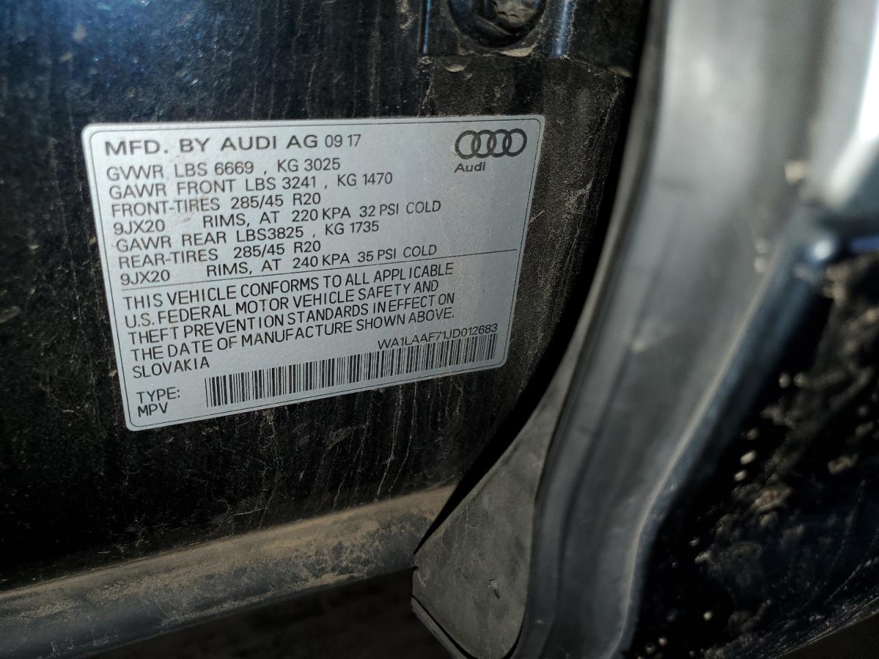 2018 Audi Q7 Premium Plus VIN: WA1LAAF71JD012683 Lot: 90104755