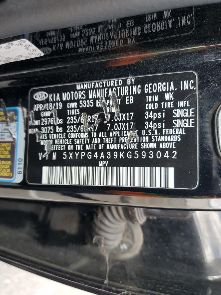 2019 Kia Sorento L VIN: 5XYPG4A39KG593042 Lot: 86433555