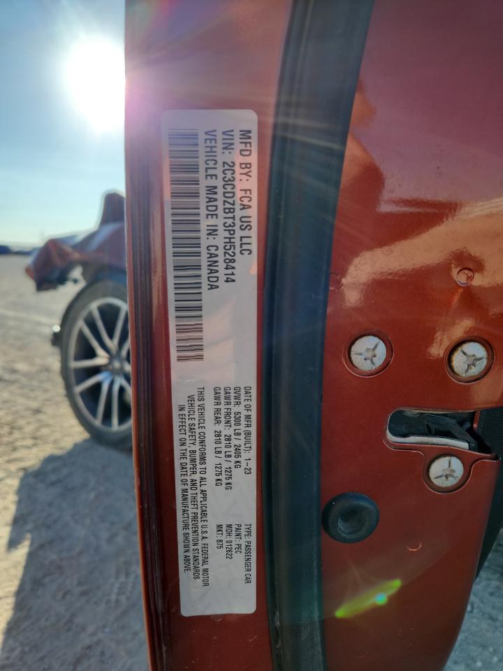 2023 Dodge Challenger R/T VIN: 2C3CDZBT3PH528414 Lot: 82581015