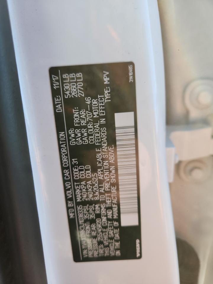 2018 Volvo Xc60 T5 Momentum VIN: YV4102RK3J1038335 Lot: 89834625