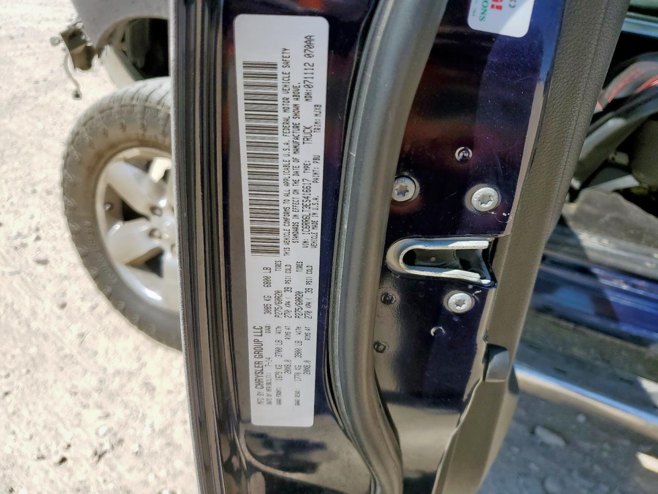 2014 Ram 1500 Slt VIN: 1C6RR6LT3ES416617 Lot: 86158765