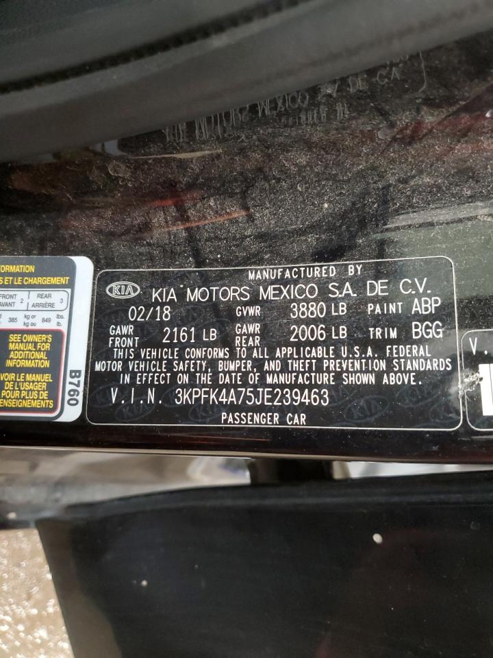 2018 Kia Forte Lx VIN: 3KPFK4A75JE239463 Lot: 82528205