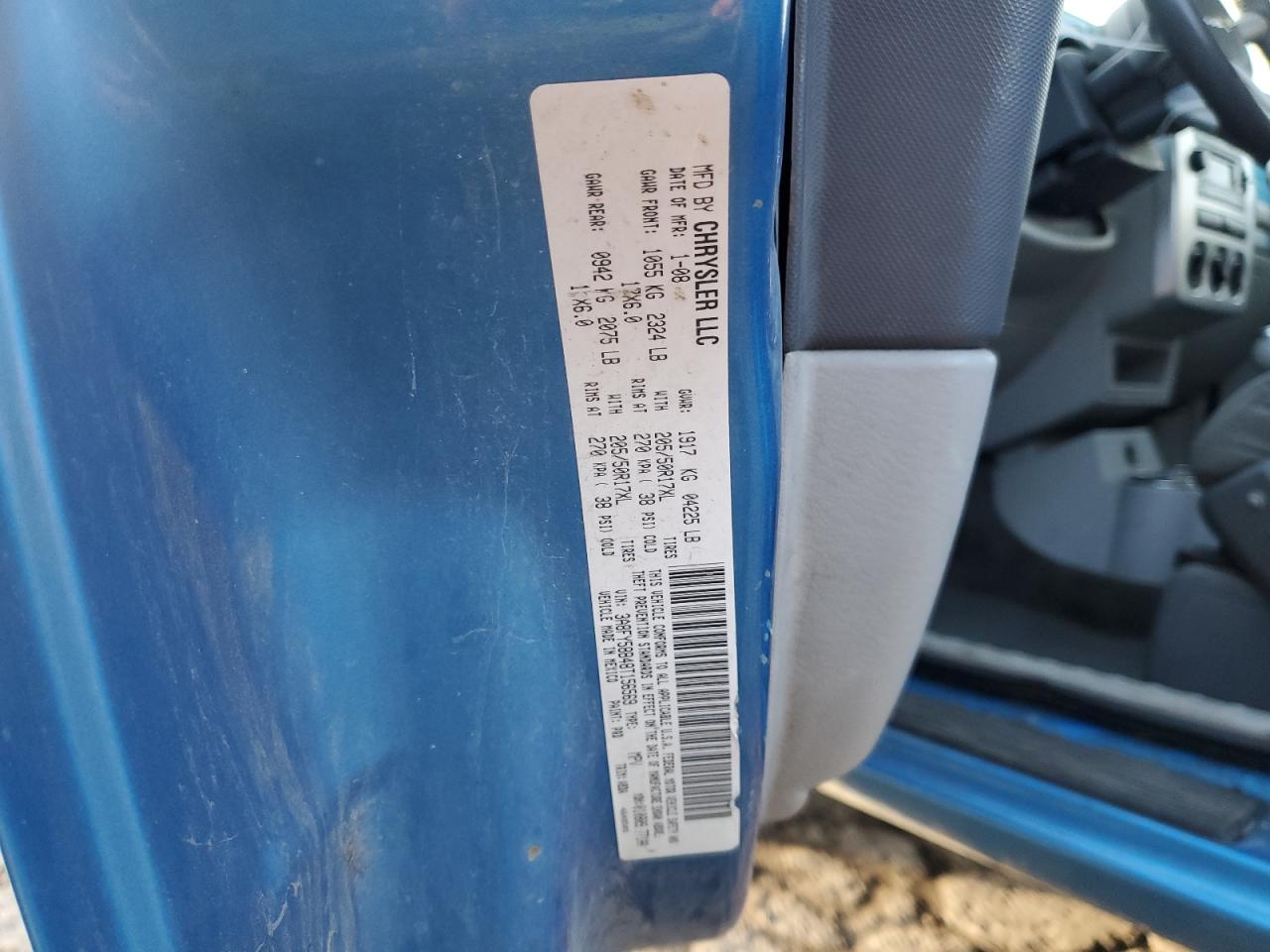 2008 Chrysler Pt Cruiser Touring VIN: 3A8FY58B48T156569 Lot: 89703805