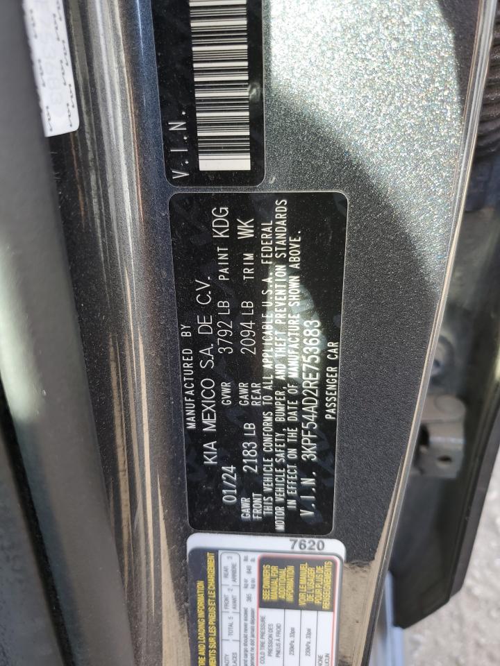 2024 Kia Forte Gt Line VIN: 3KPF54AD2RE753683 Lot: 82249015