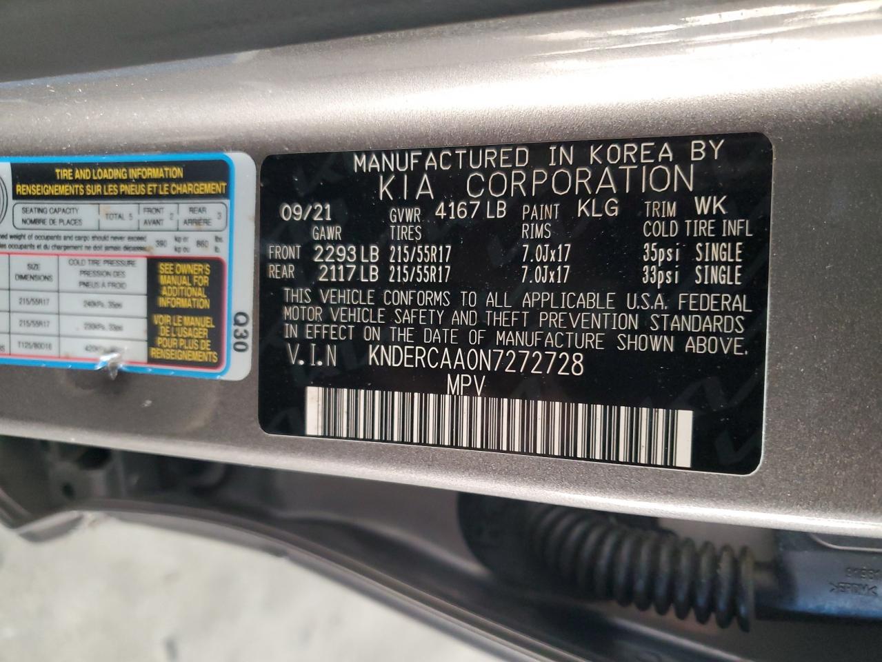 2022 Kia Seltos Ex VIN: KNDERCAA0N7272728 Lot: 89704025