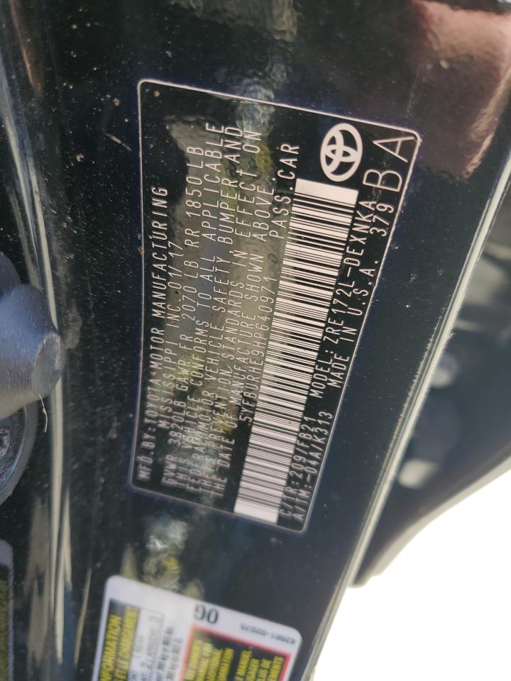 2017 Toyota Corolla L VIN: 5YFBURHE9HP640971 Lot: 82287665