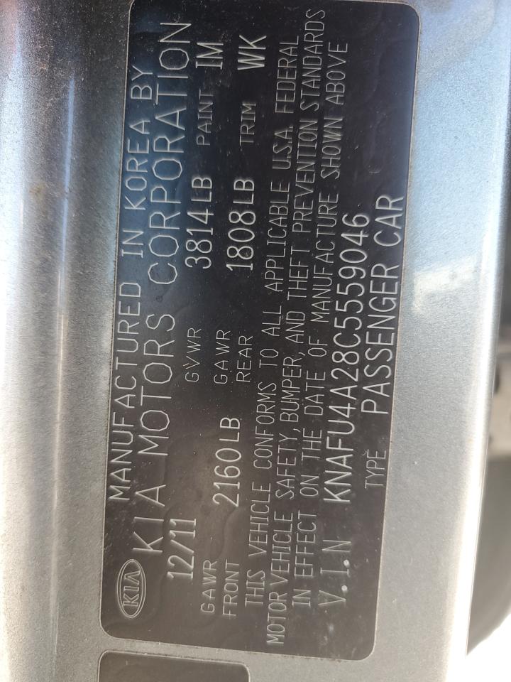 2012 Kia Forte Ex VIN: KNAFU4A28C5559046 Lot: 87447795