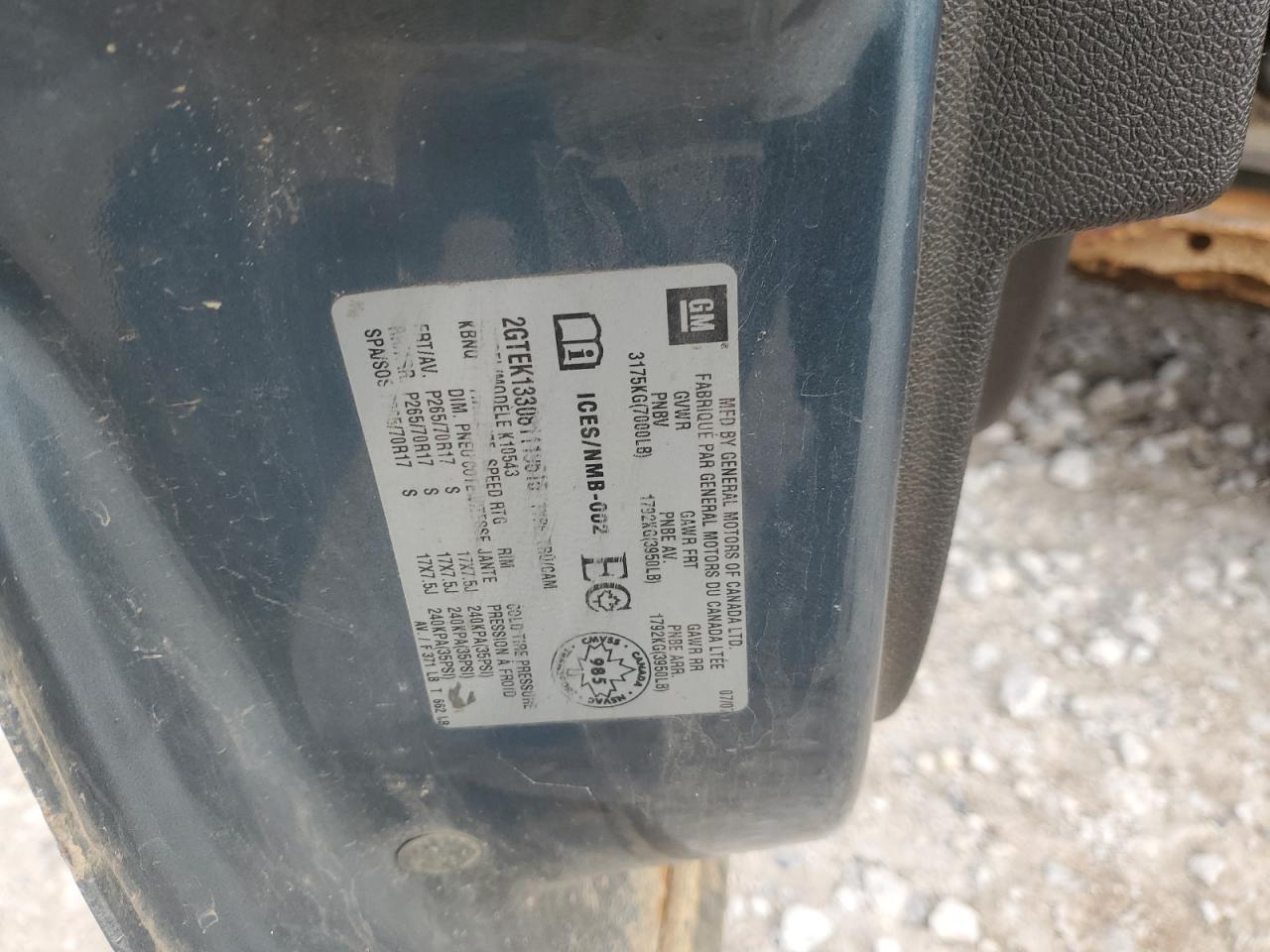 2008 GMC Sierra K1500 VIN: 2GTEK133081119615 Lot: 91017775