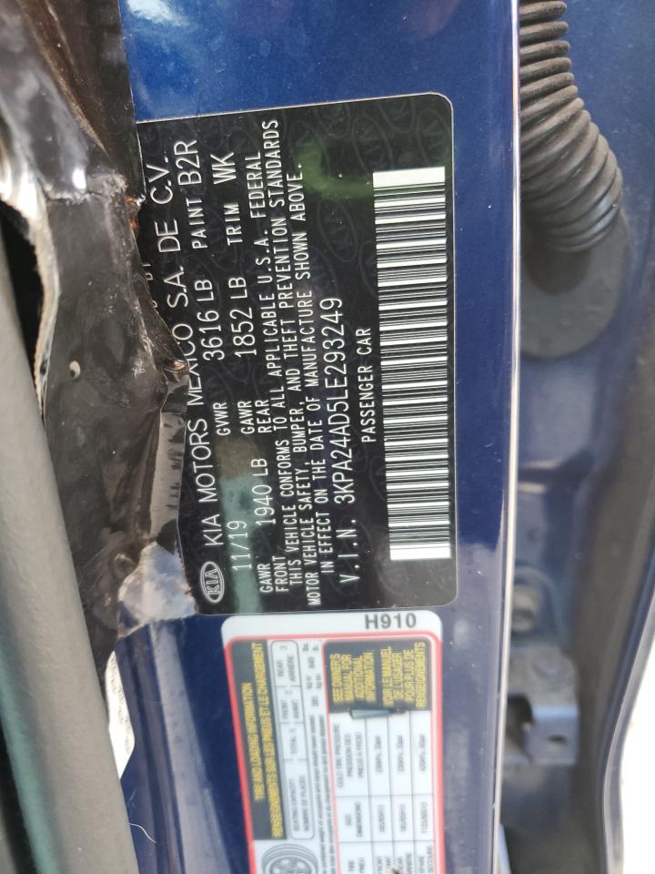 2020 Kia Rio Lx VIN: 3KPA24AD5LE293249 Lot: 85269285