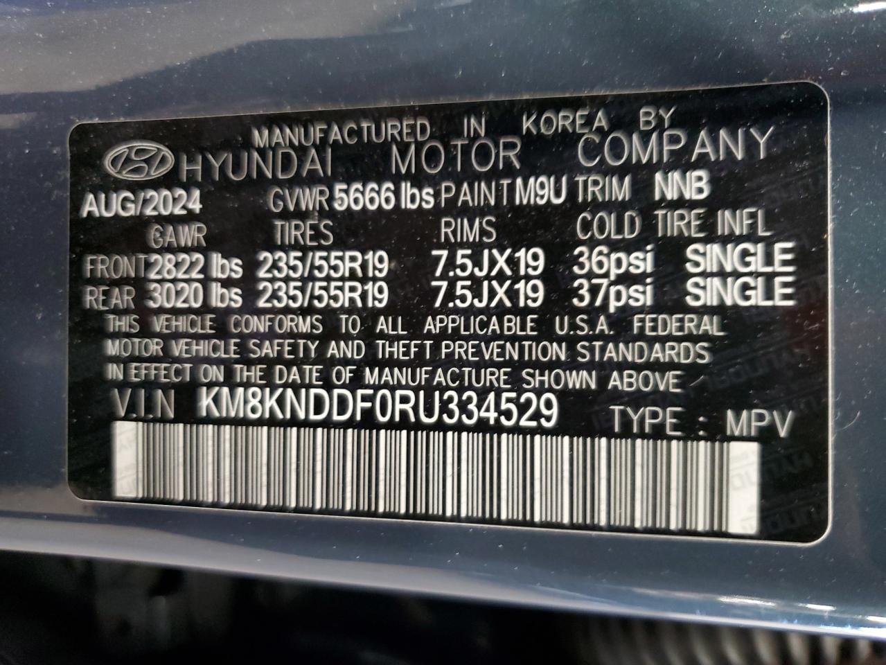 2024 Hyundai Ioniq 5 Sel VIN: KM8KNDDF0RU334529 Lot: 81886255