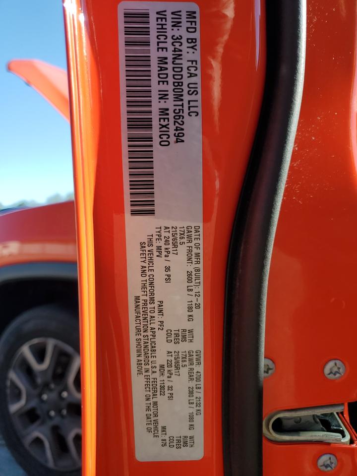 2021 Jeep Compass Trailhawk VIN: 3C4NJDDB0MT562494 Lot: 86653275