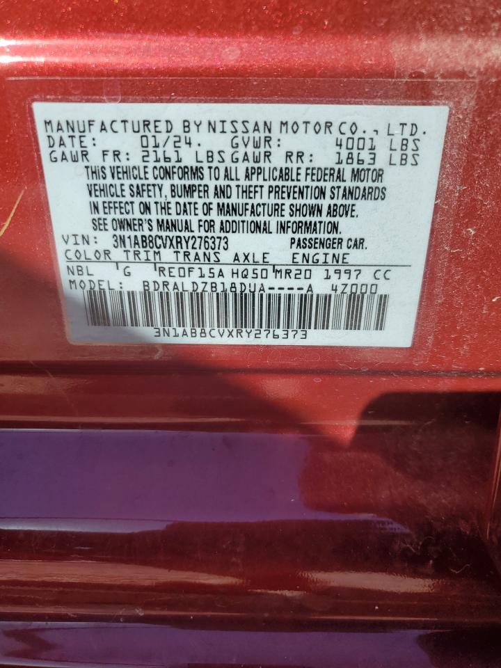 2024 Nissan Sentra Sv VIN: 3N1AB8CVXRY276373 Lot: 82343565