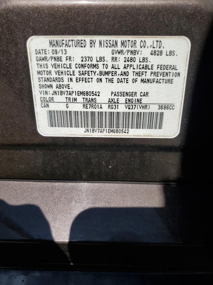 2014 Infiniti Q50 Base VIN: JN1BV7AP1EM680542 Lot: 86286945