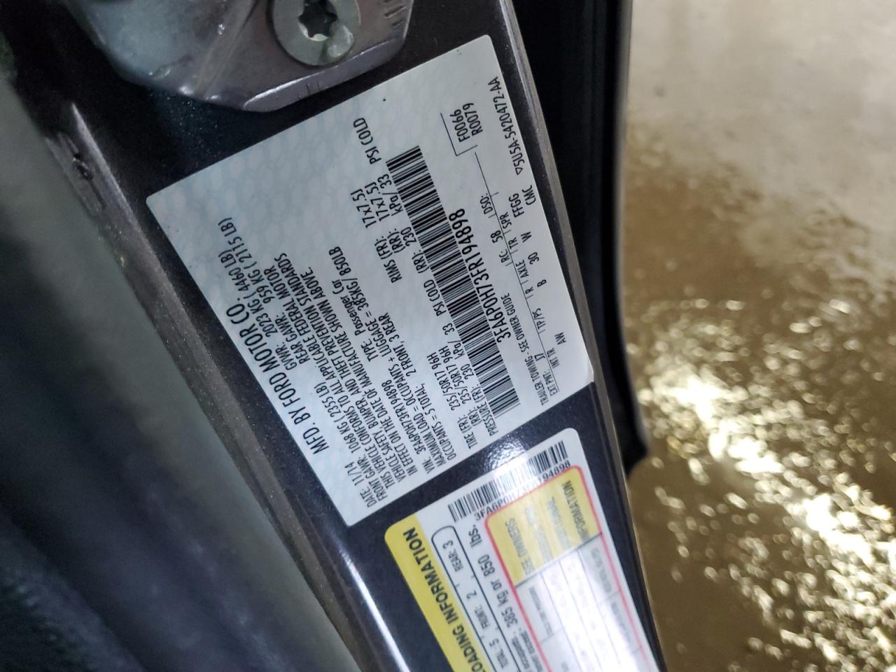 2015 Ford Fusion Se VIN: 3FA6P0H73FR194898 Lot: 90411865