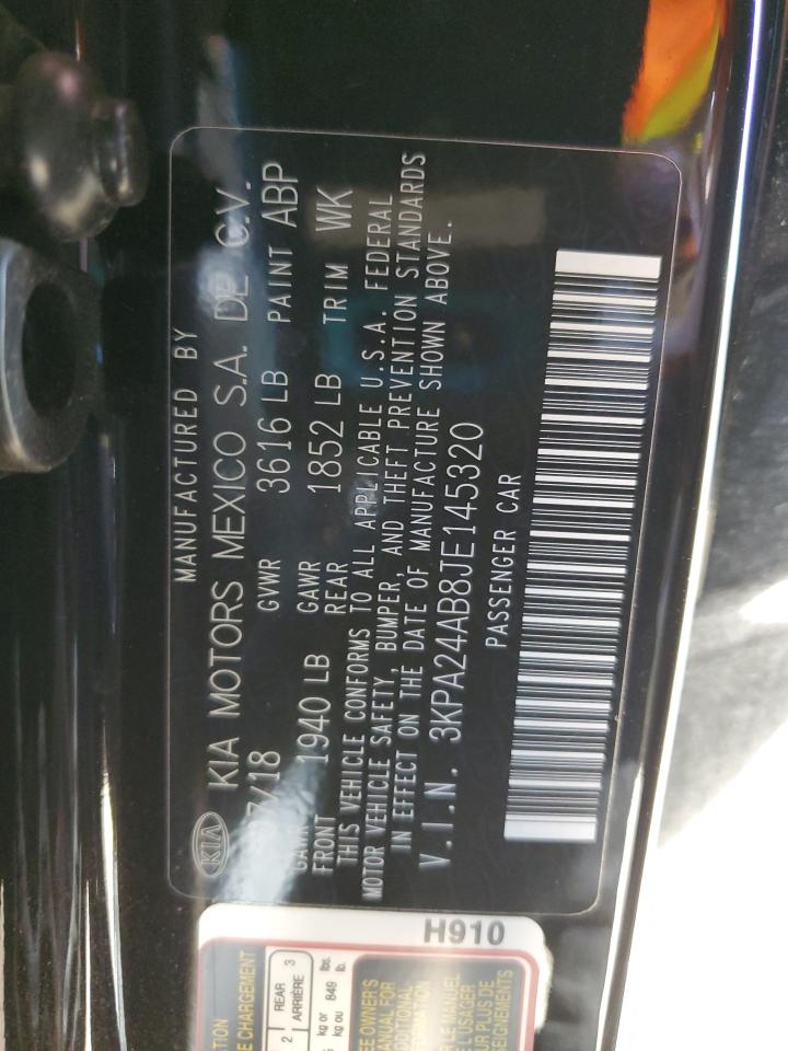 2018 Kia Rio Lx VIN: 3KPA24AB8JE145320 Lot: 85879765