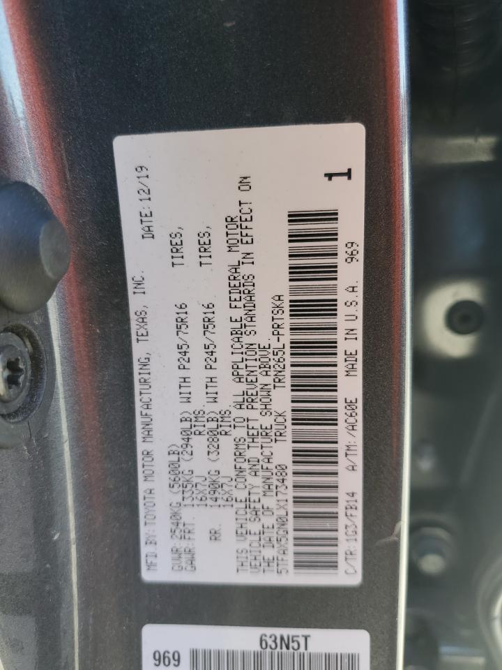 2020 Toyota Tacoma Double Cab VIN: 5TFAX5GN0LX173480 Lot: 82403595