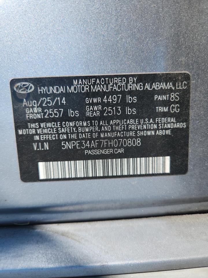 2015 Hyundai Sonata Sport VIN: 5NPE34AF7FH070808 Lot: 86173255