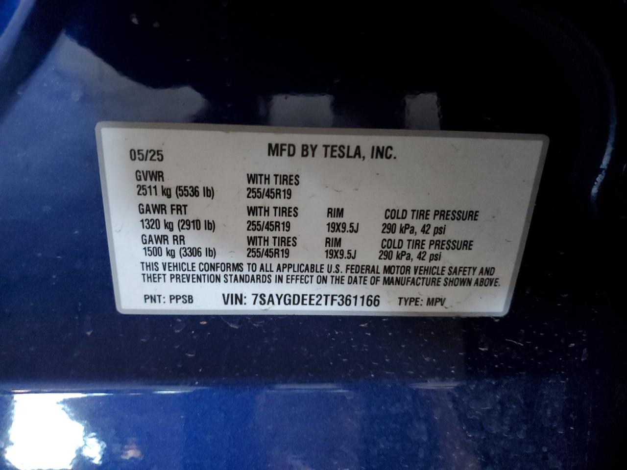 2026 Tesla Model Y VIN: 7SAYGDEE2TF361166 Lot: 82212815