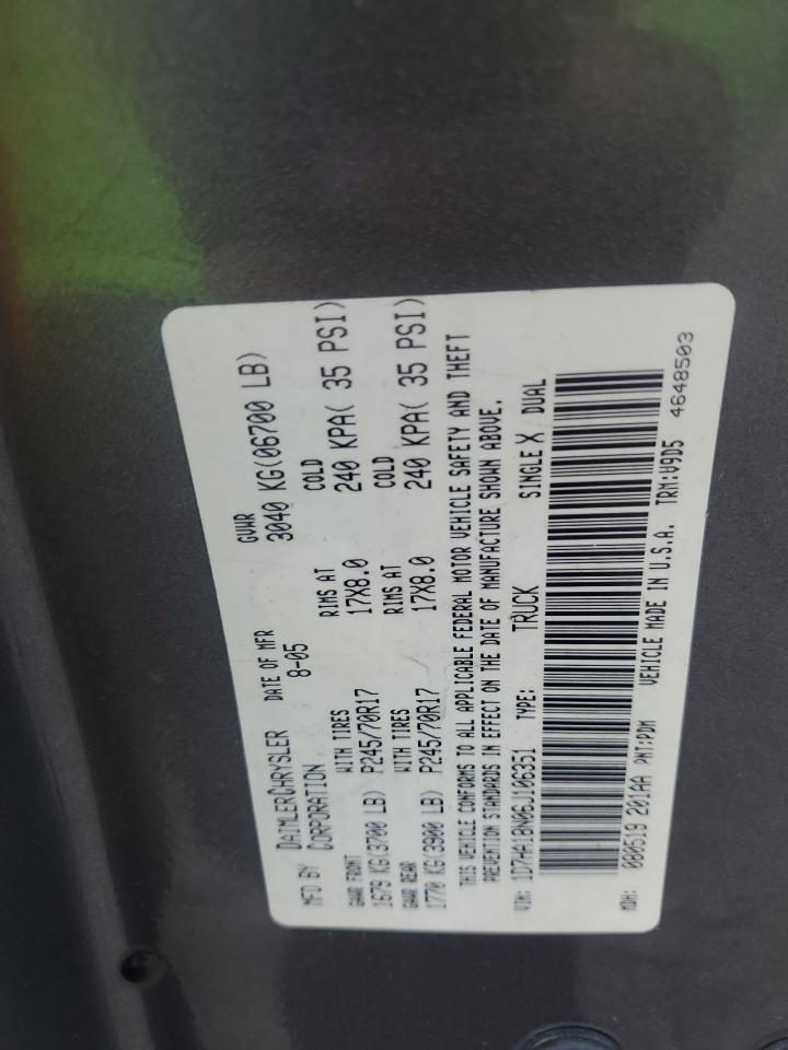 2006 Dodge Ram 1500 St VIN: 1D7HA18N06J106351 Lot: 82311875
