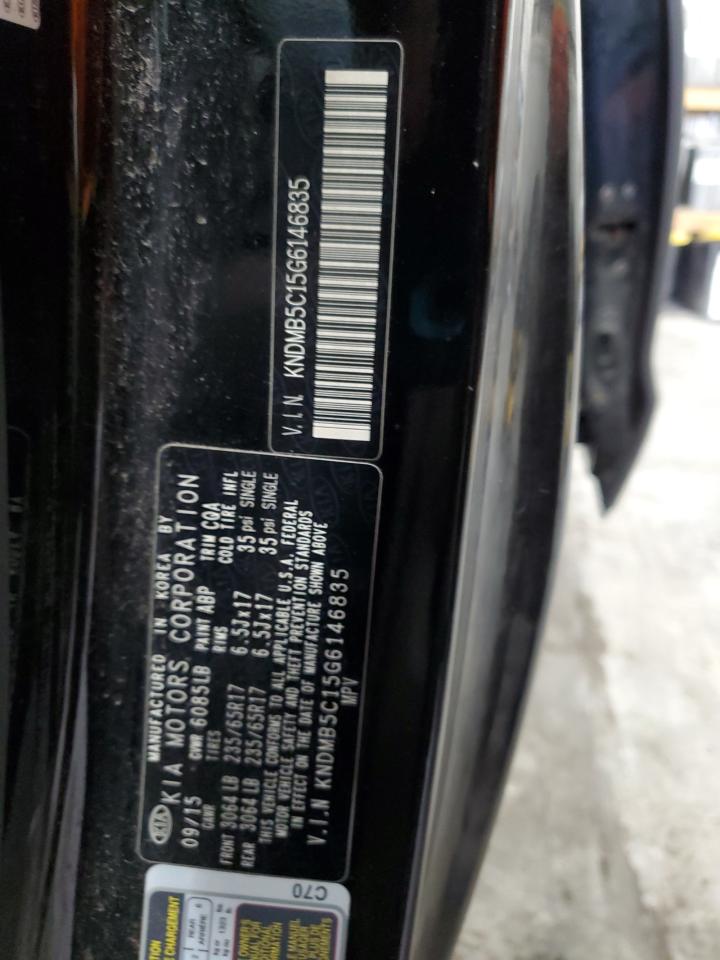 2016 Kia Sedona Lx VIN: KNDMB5C15G6146835 Lot: 86874365