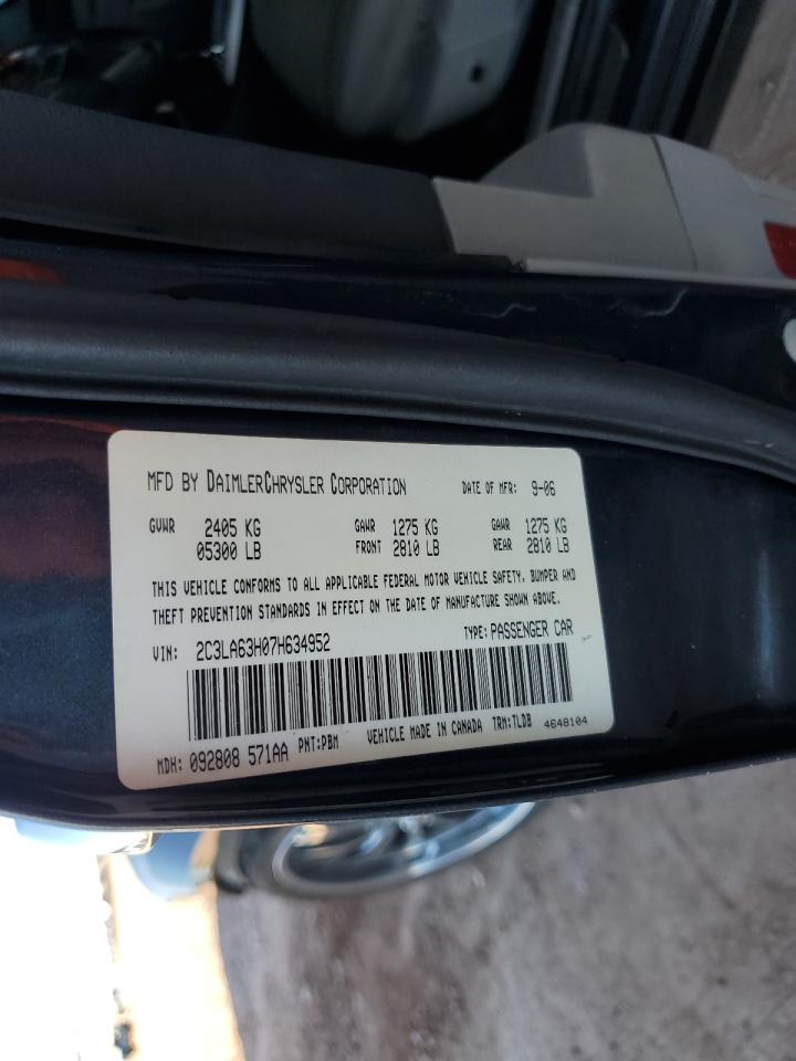 2007 Chrysler 300C VIN: 2C3LA63H07H634952 Lot: 82230595