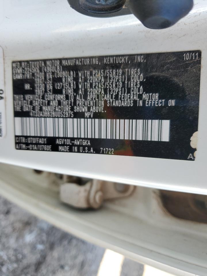 2011 Toyota Venza VIN: 4T3ZA3BB2BU052975 Lot: 82633015