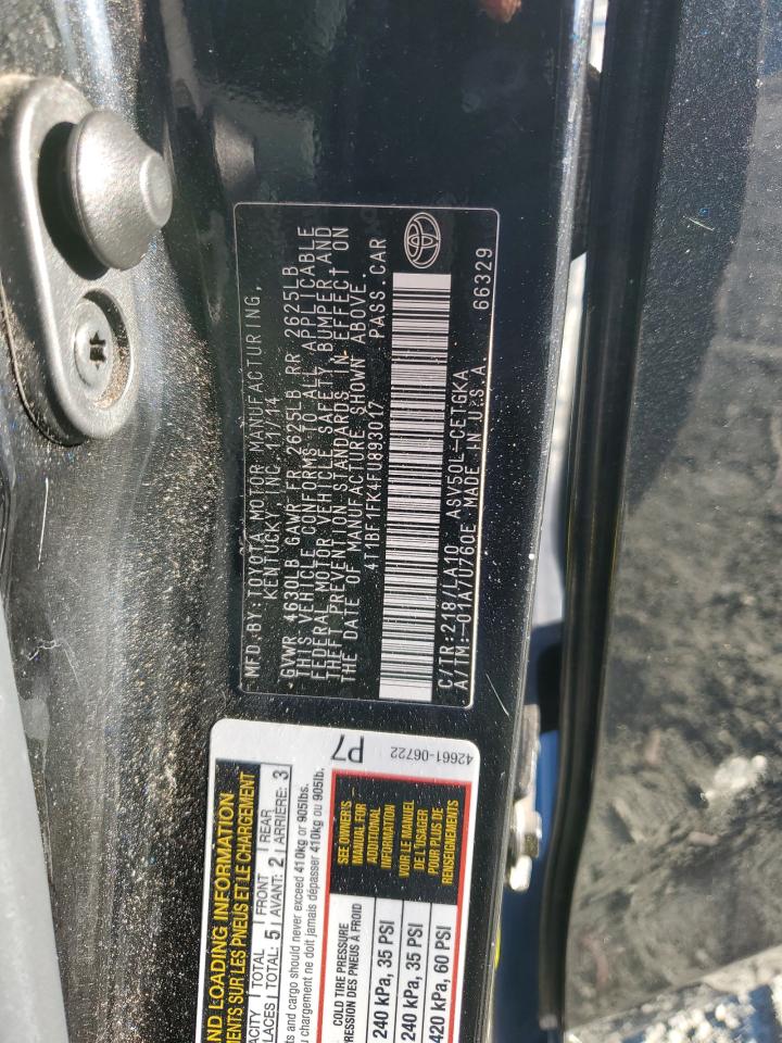 2015 Toyota Camry Le VIN: 4T1BF1FK4FU893017 Lot: 86257905