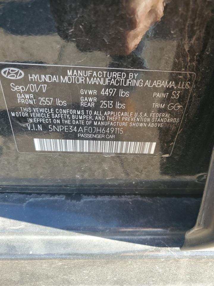 2018 Hyundai Sonata Sport VIN: 5NPE34AF0JH649115 Lot: 82363545