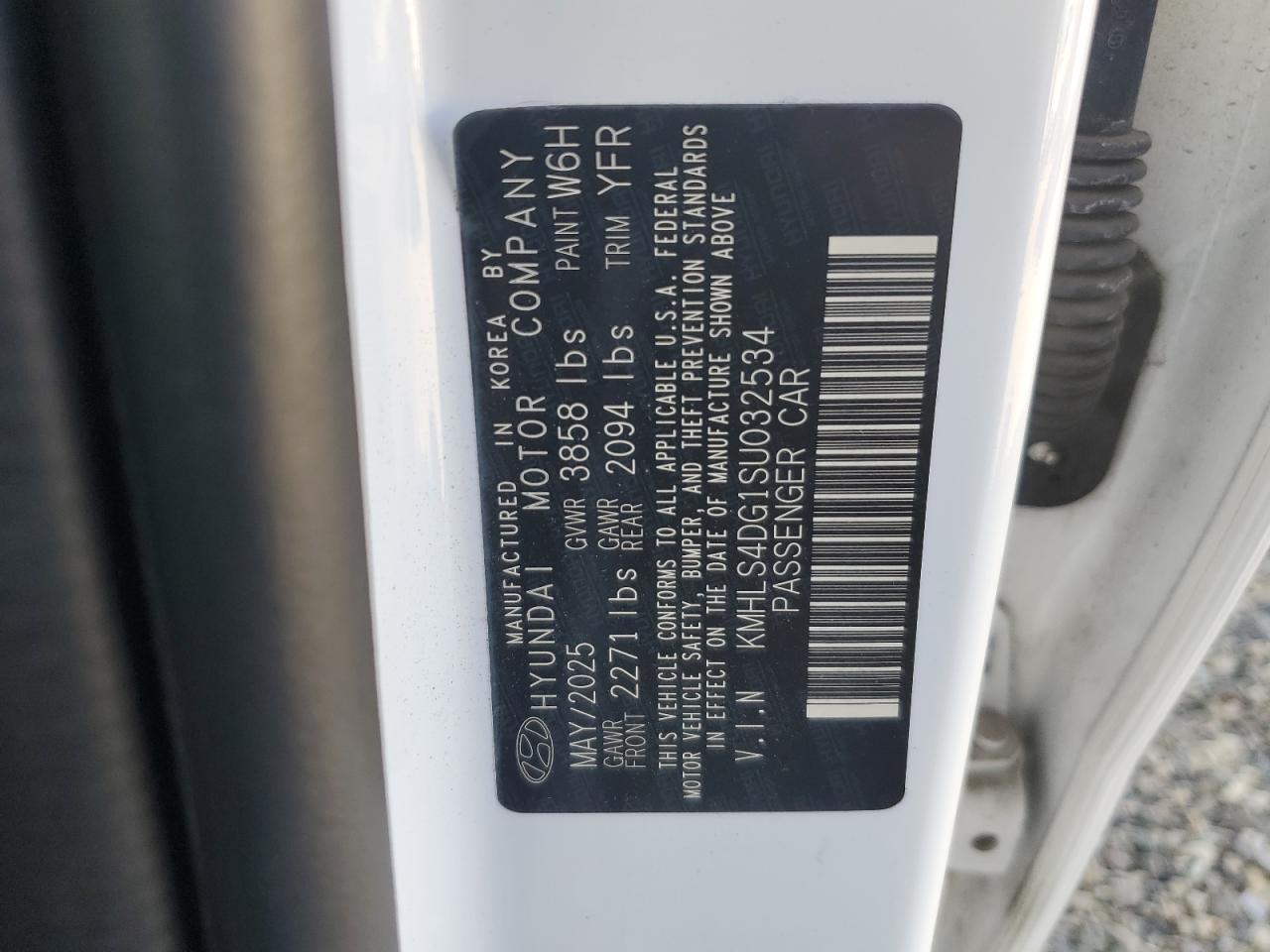 2025 Hyundai Elantra Sel VIN: KMHLS4DG1SU032534 Lot: 87410235