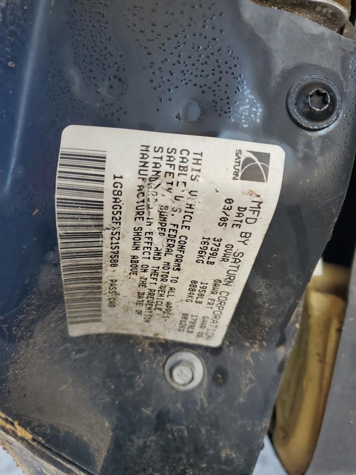 2005 Saturn Ion Level 1 VIN: 1G8AG52FX5Z157580 Lot: 90371495