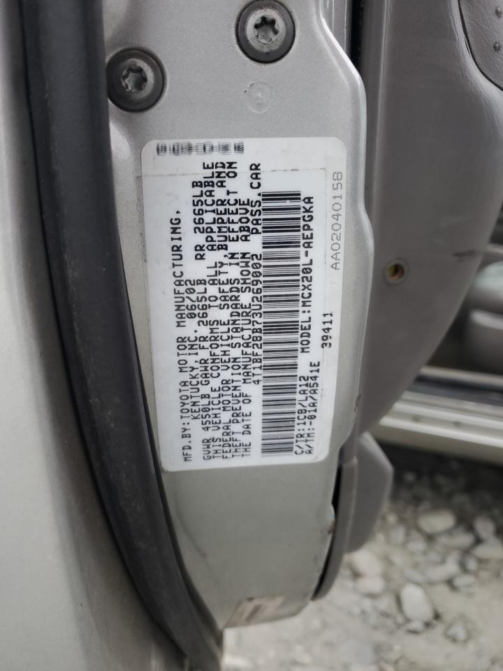 2003 Toyota Avalon Xl VIN: 4T1BF28B73U269002 Lot: 84936975