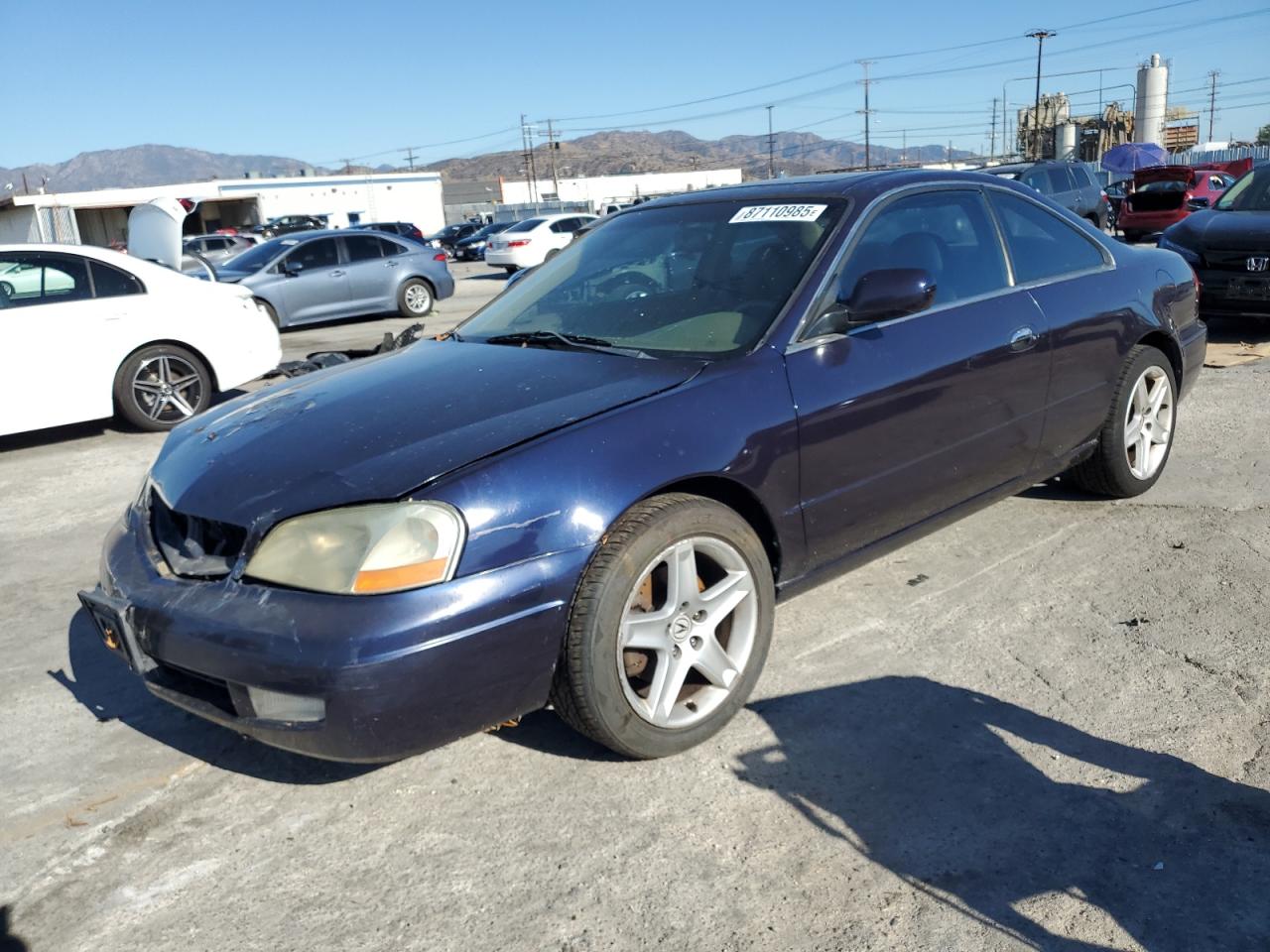 2001 ACURA CL BLUE VIN: 19UYA424X1A013505