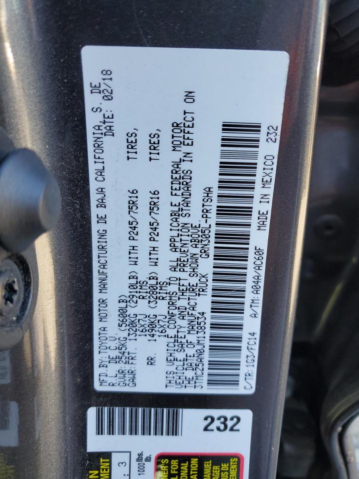 2018 Toyota Tacoma Double Cab VIN: 3TMCZ5AN0JM138534 Lot: 90809905