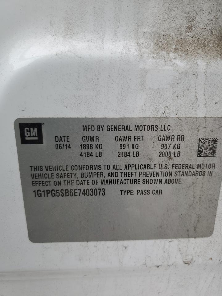 2014 Chevrolet Cruze Ltz VIN: 1G1PG5SB6E7403073 Lot: 82343425