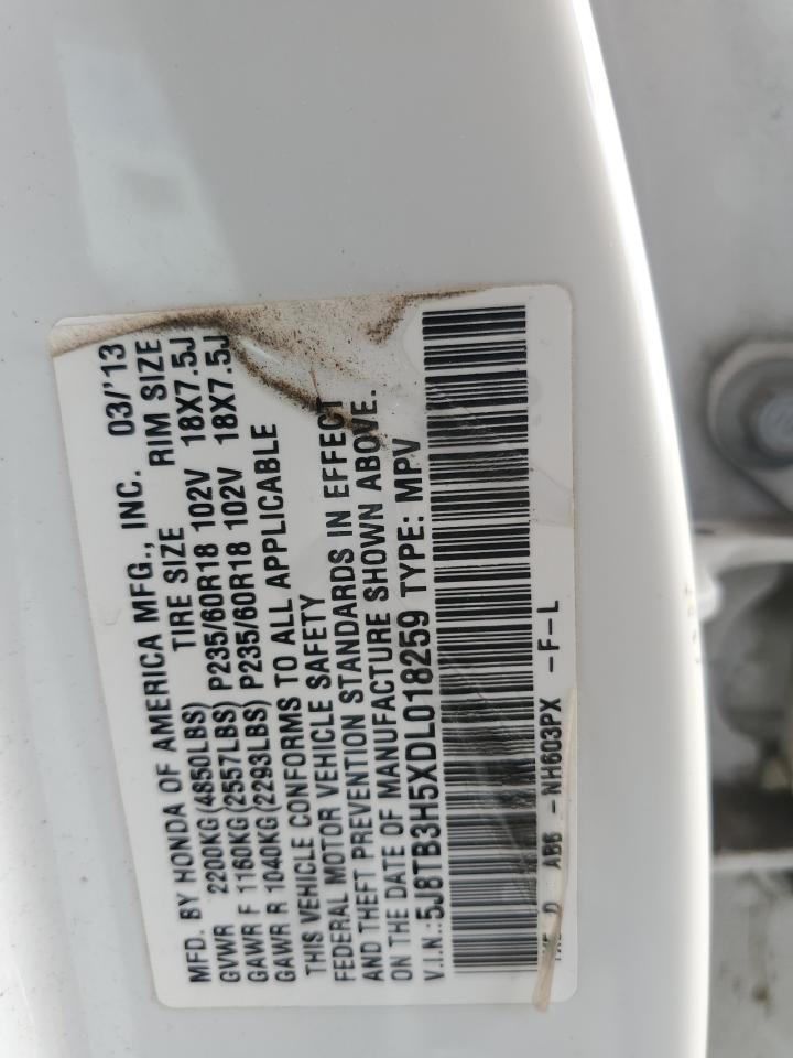 2013 Acura Rdx Technology VIN: 5J8TB3H5XDL018259 Lot: 86501435