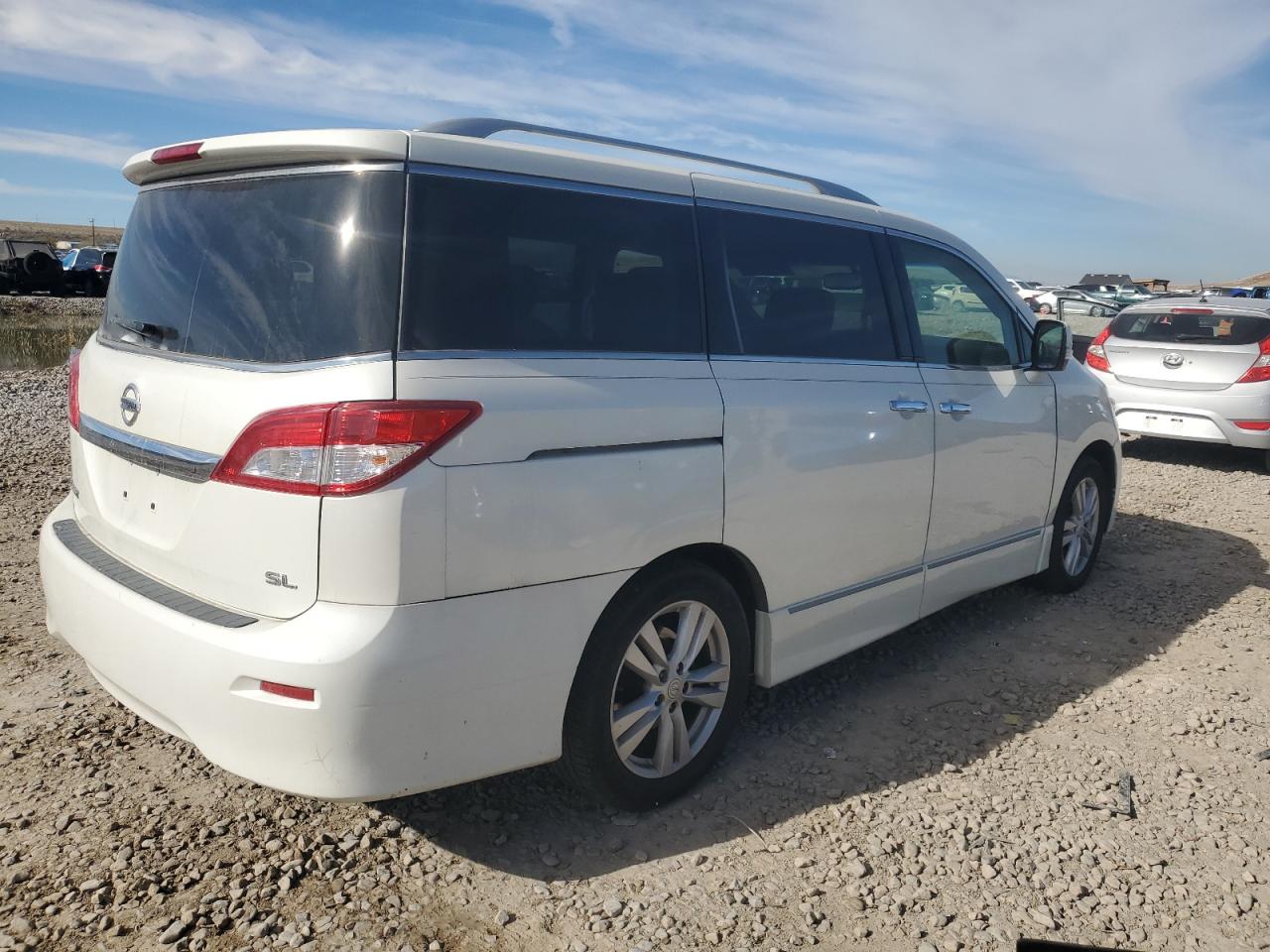 2013 Nissan Quest S white van gas JN8AE2KP2D9062436 photo #4