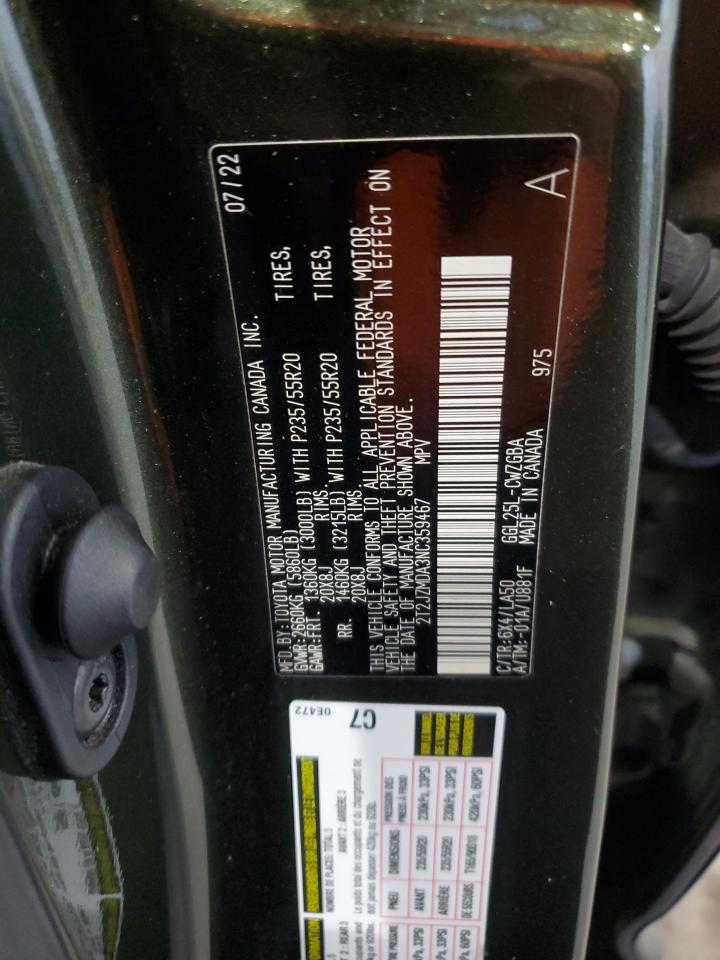 2022 Lexus Rx 350 VIN: 2T2JZMDA3NC359467 Lot: 87363885