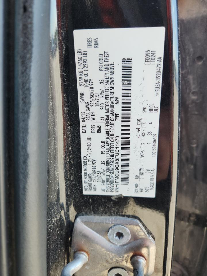 2015 Ford Escape Se VIN: 1FMCU9GX8FUC11470 Lot: 85532425