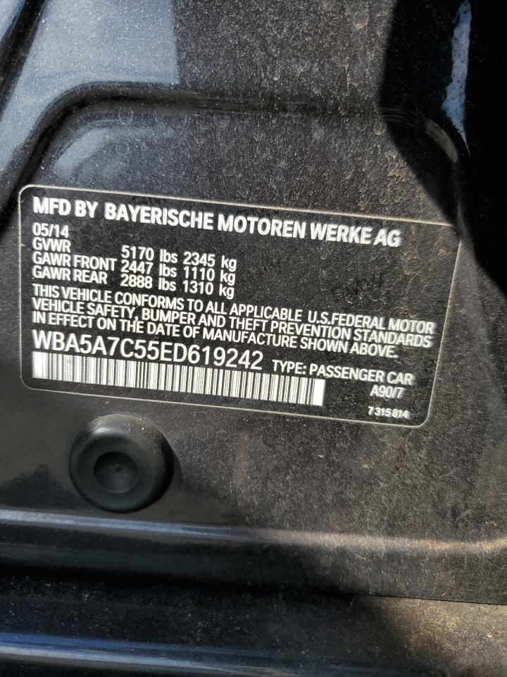 2014 BMW 528 Xi VIN: WBA5A7C55ED619242 Lot: 85254615