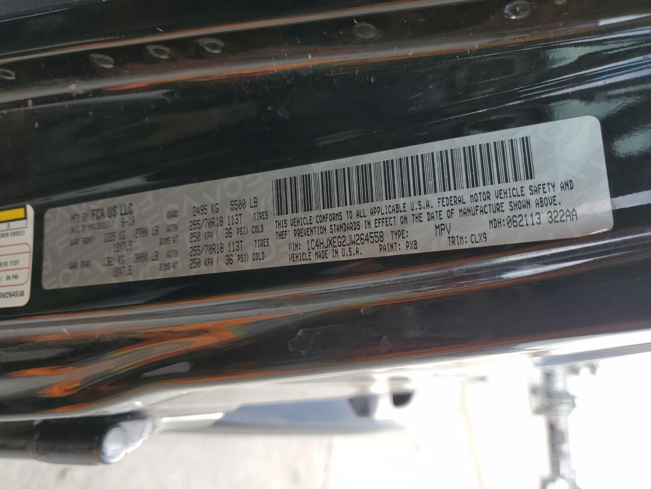 2018 Jeep Wrangler Unlimited Sahara VIN: 1C4HJXEG2JW264558 Lot: 86184705