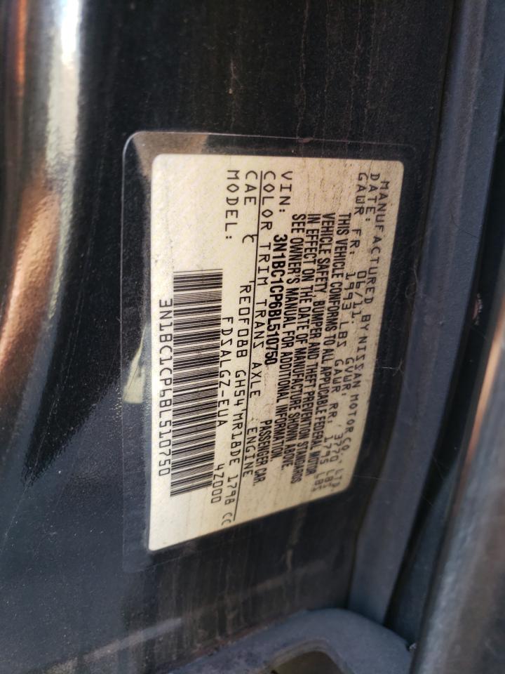 2011 Nissan Versa S VIN: 3N1BC1CP6BL510750 Lot: 85863495