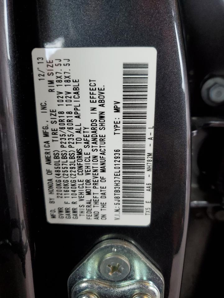 2014 Acura Rdx VIN: 5J8TB3H37EL012936 Lot: 81980985