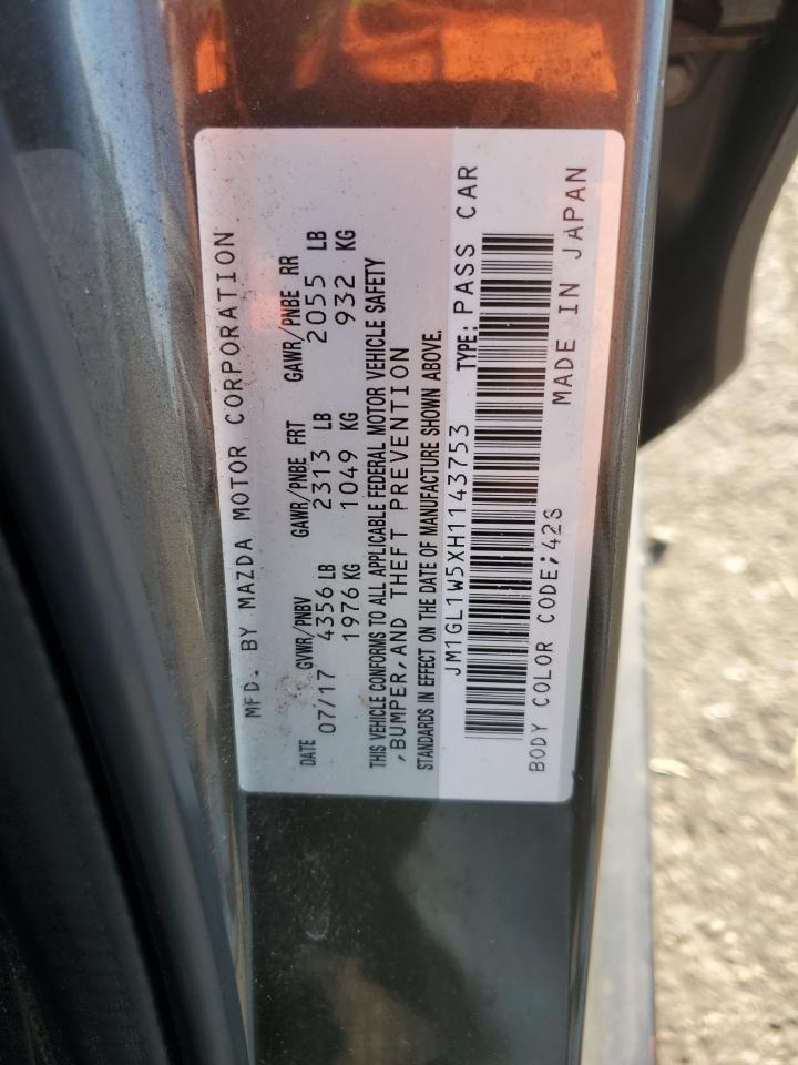 2017 Mazda 6 Grand Touring VIN: JM1GL1W5XH1143753 Lot: 84521895