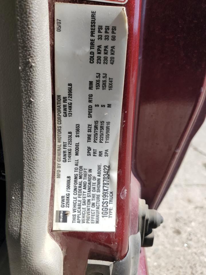 2007 Isuzu I-290 VIN: 1GGCS199X78703422 Lot: 82419325