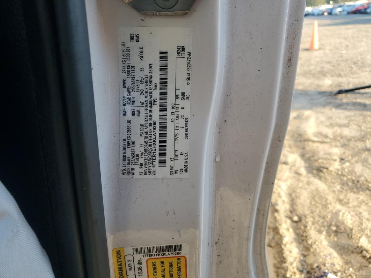 2019 Ford Ranger Xl VIN: 1FTER1EHXKLA79260 Lot: 86682185