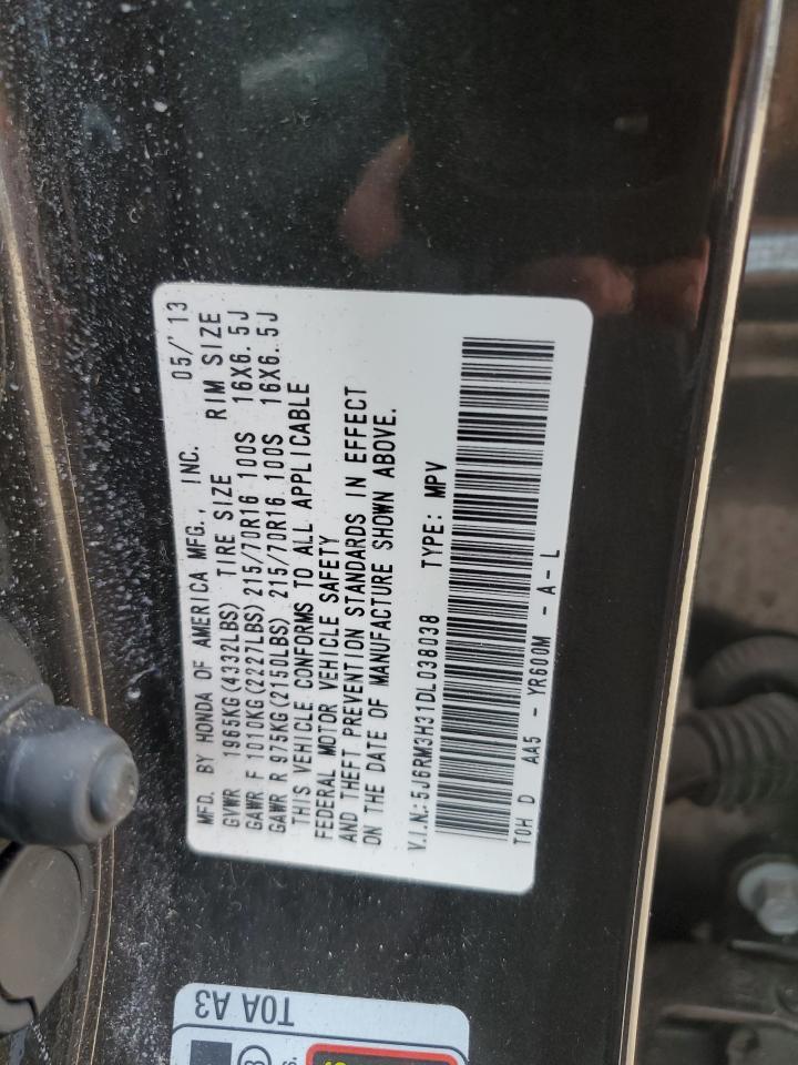 2013 Honda Cr-V Lx VIN: 5J6RM3H31DL038038 Lot: 81861375