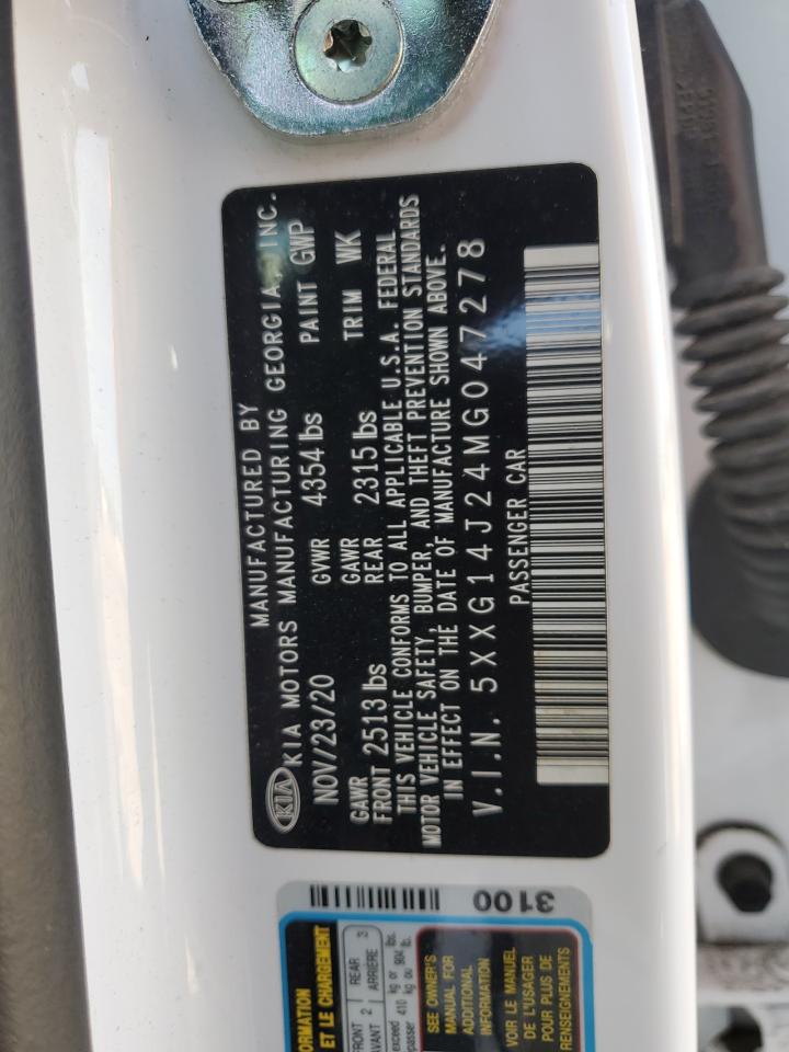 2021 Kia K5 Lxs VIN: 5XXG14J24MG047278 Lot: 86870065