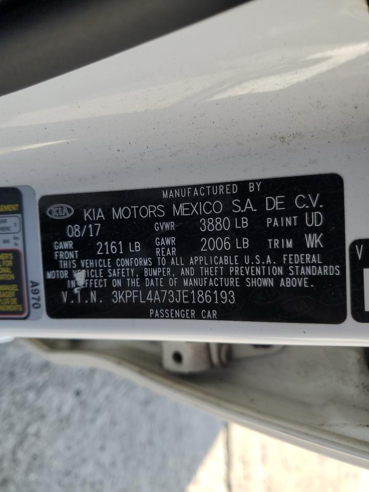 2018 Kia Forte Lx VIN: 3KPFL4A73JE186193 Lot: 85754955
