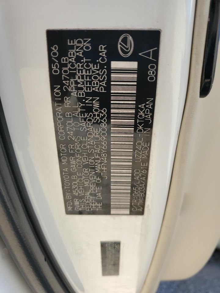 2006 Lexus Sc 430 VIN: JTHFN48Y669008636 Lot: 87377245