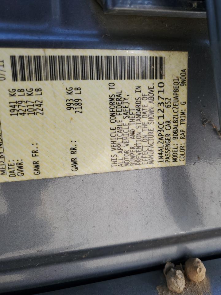 2012 Nissan Altima Base VIN: 1N4AL2AP3CC123710 Lot: 82395315